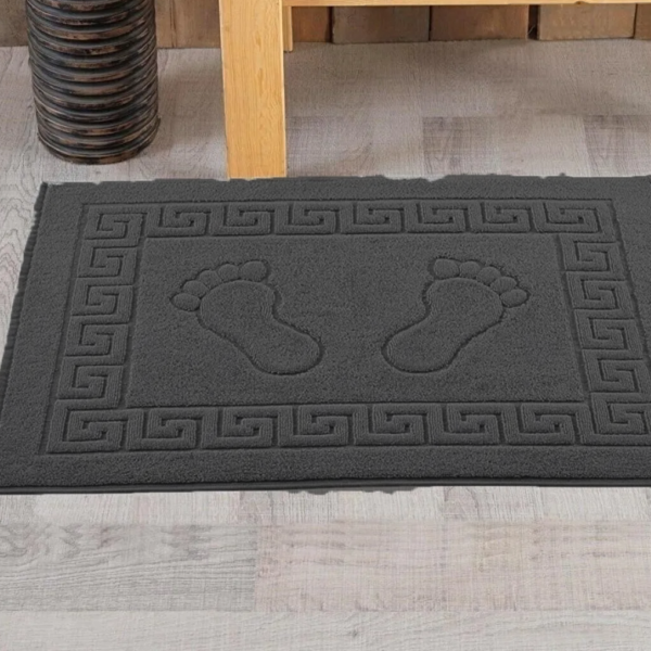 Logolu Siyah Ayak Havlusu